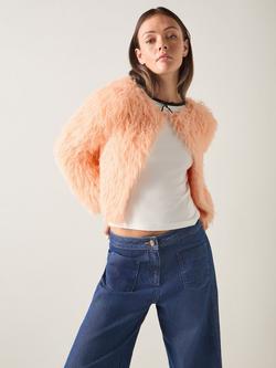 LKB London Bow Cardigan, Orange - view 2, Orange