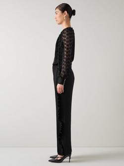 L.K.Bennett Gisella 3D Flower Chiffon Blouse, Bla-black - view 2, Bla-black