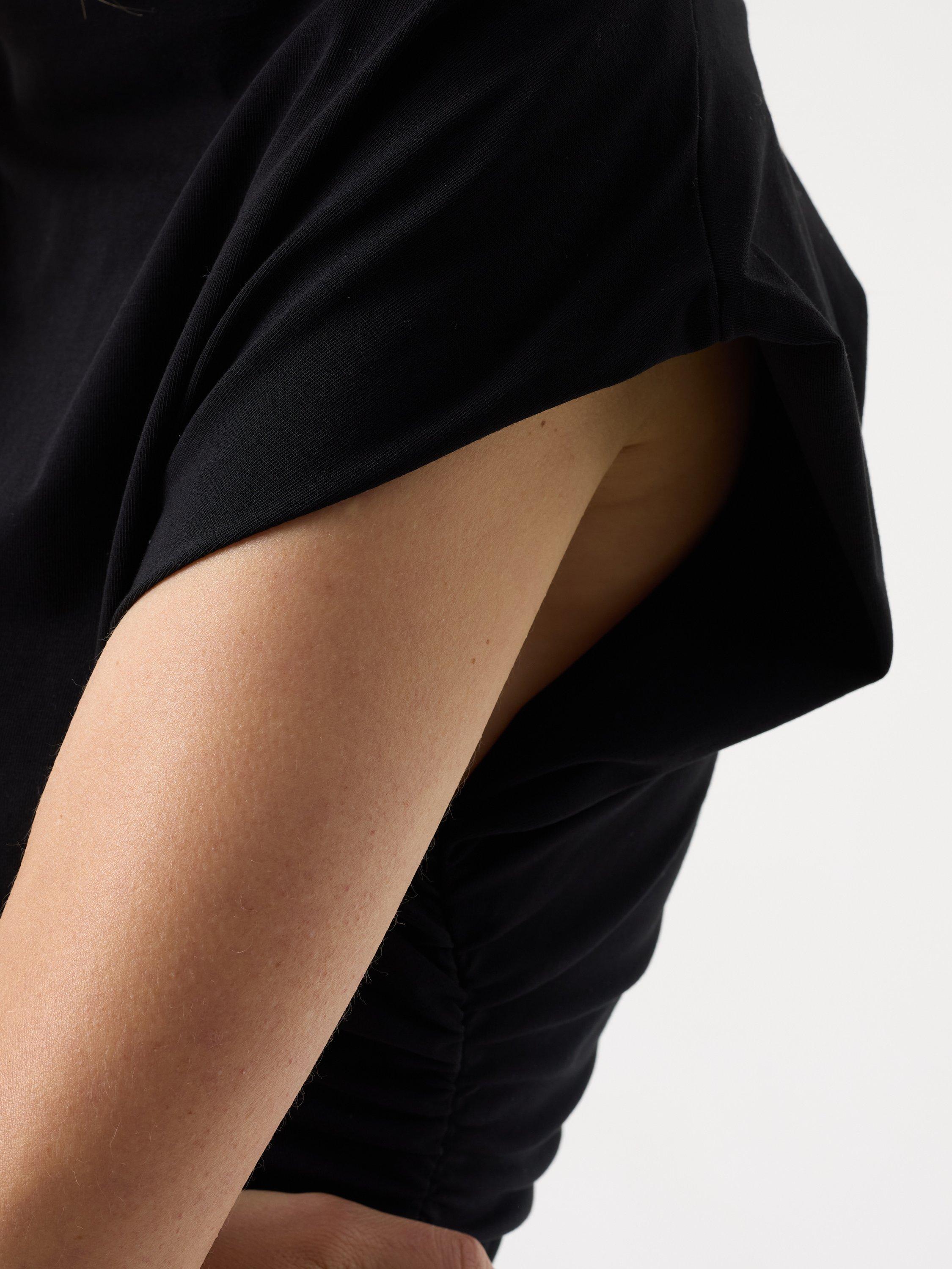 Product image 4 of 4, which shows AKYN Lola Drape Asymmetric Dress, Black, 10