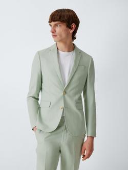 John Lewis Linen Cotton Blend Slim Fit Suit Jacket, Mint
