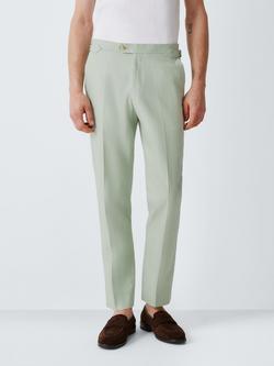 John Lewis Linen Cotton Blend Slim Fit Suit Trousers, Mint