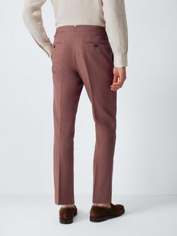 John Lewis Linen Cotton Blend Slim Fit Suit Trousers - view 2, Pink
