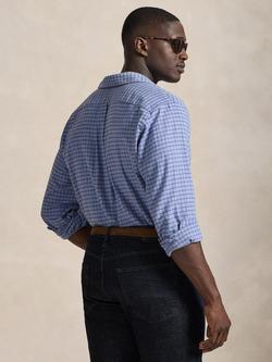 Polo Ralph Lauren Big & Tall Cotton Blend Regular Fit Check Shirt, Blue - view 2, Blue