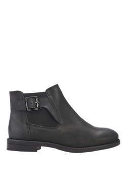 Moda in Pelle Bryana Leather Buckle Chelsea Boots, Jet Black, Jet Black