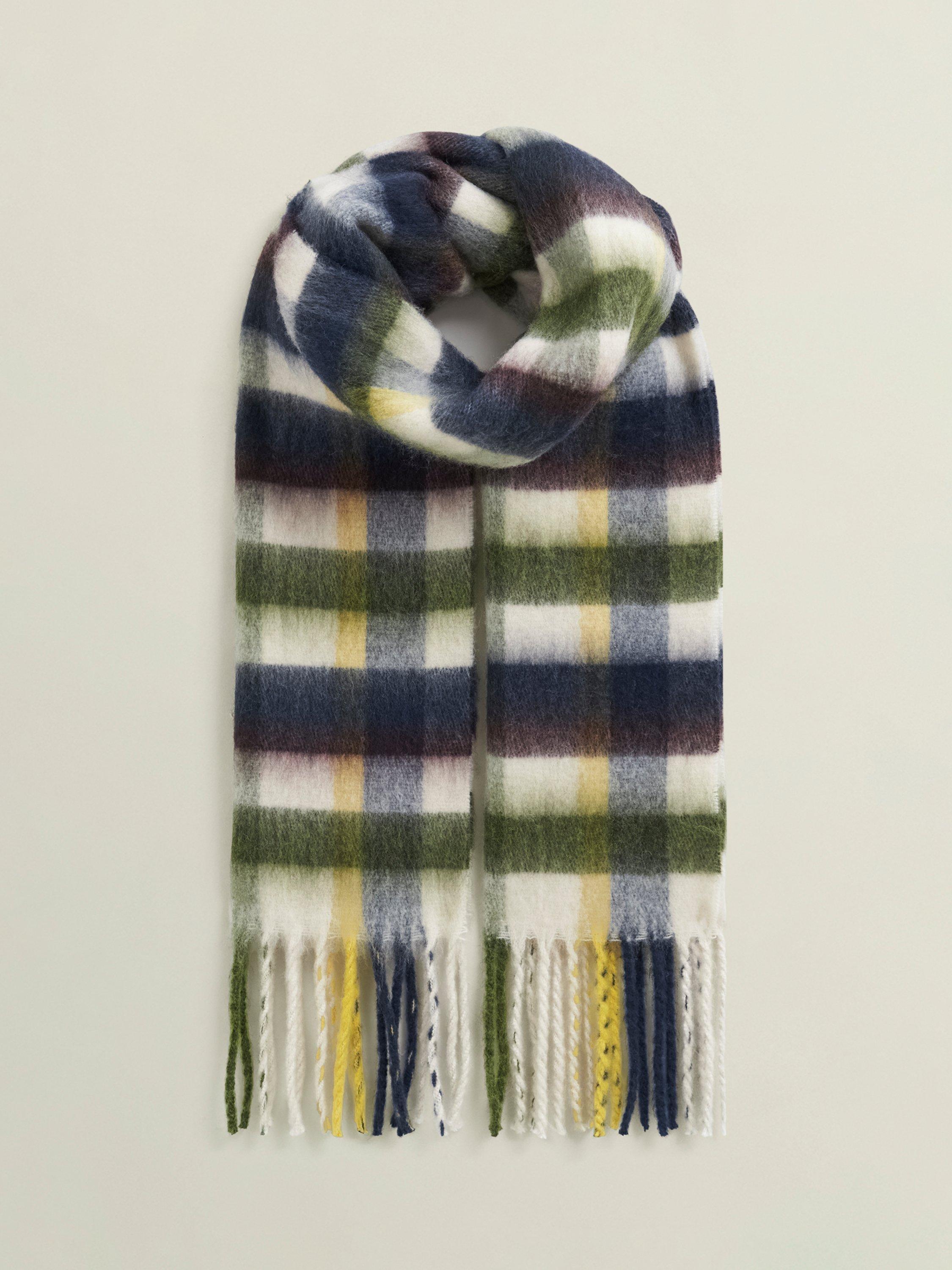 Product image 1 of 3, which shows Hobbs Danica Check Print Scarf, Cream/Multi, One Size