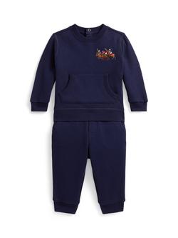 Ralph Lauren Baby Logo Sweatshirt & Joggers Set, Newport Navy, Newport Navy