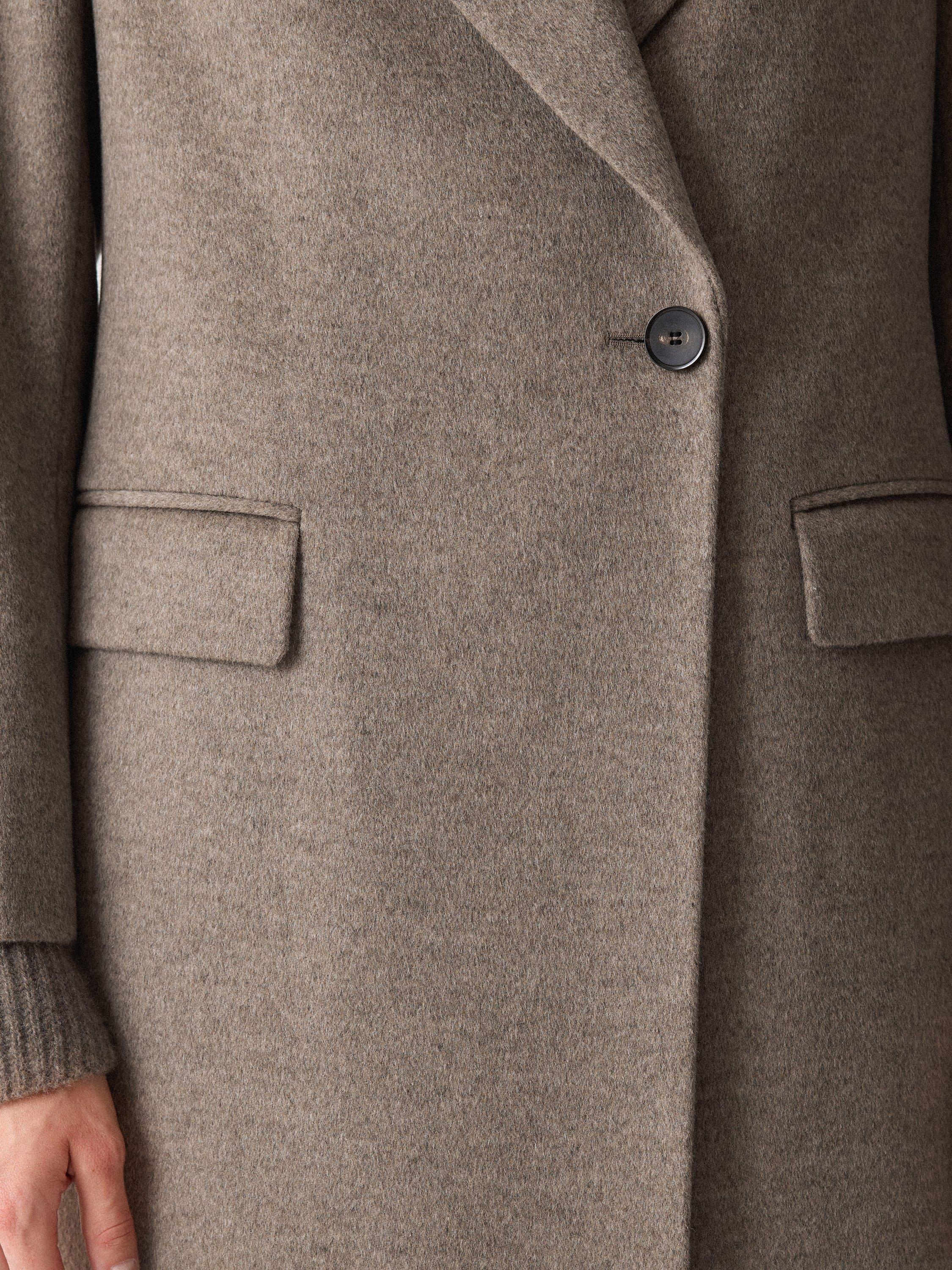 Product image 4 of 5, which shows Jigsaw Pure Wool Maxi City Coat, Taupe, 6