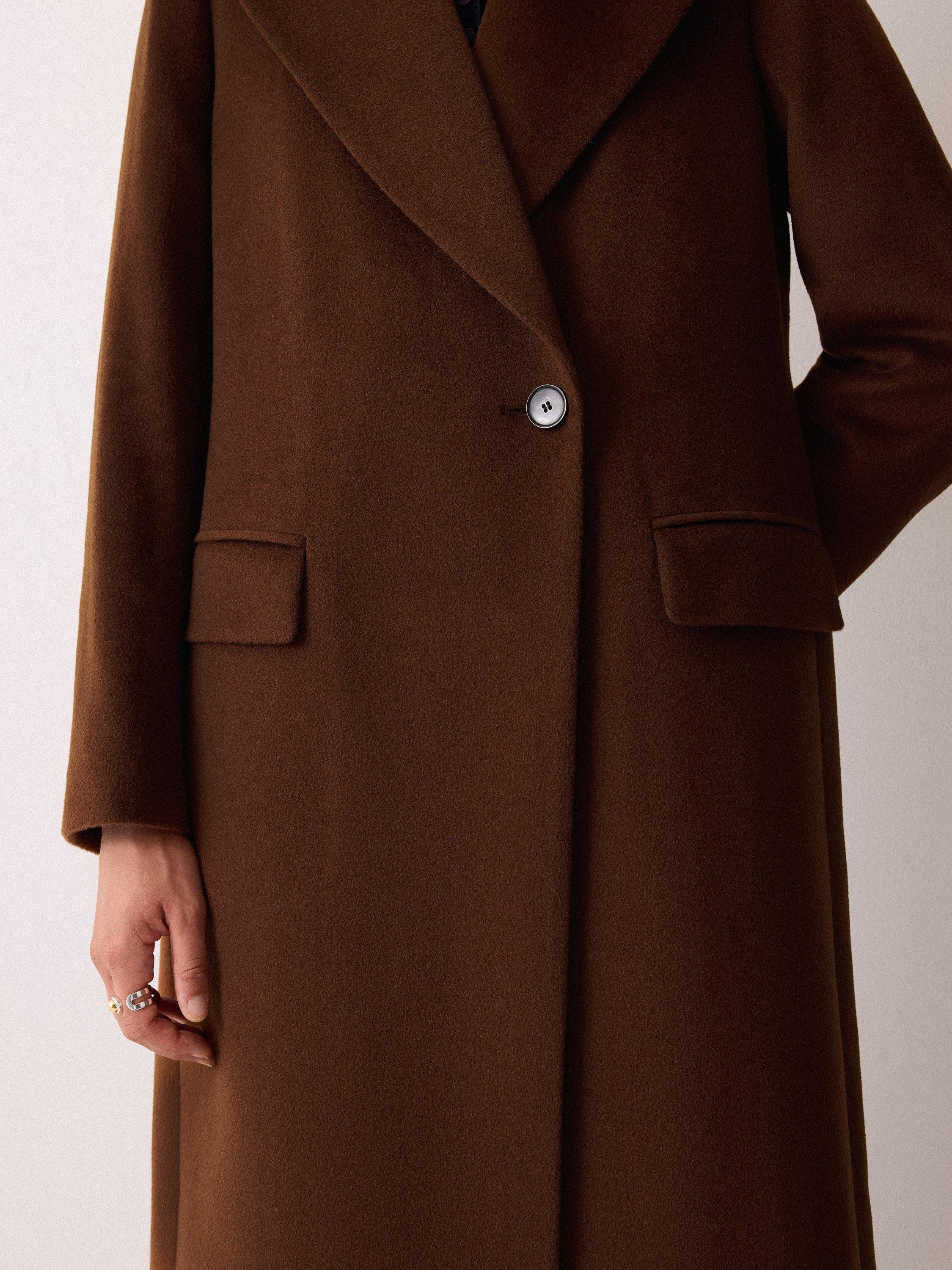 Product image 7 of 7, which shows Jigsaw Pure Wool Maxi City Coat, Brown, 6