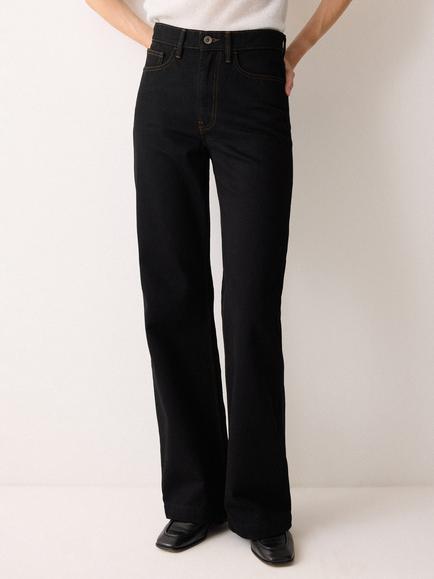 Jigsaw Greta Bootcut Jeans, Black, Black