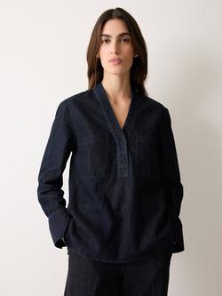 Jigsaw Denim Tunic Shirt, Indigo, Indigo