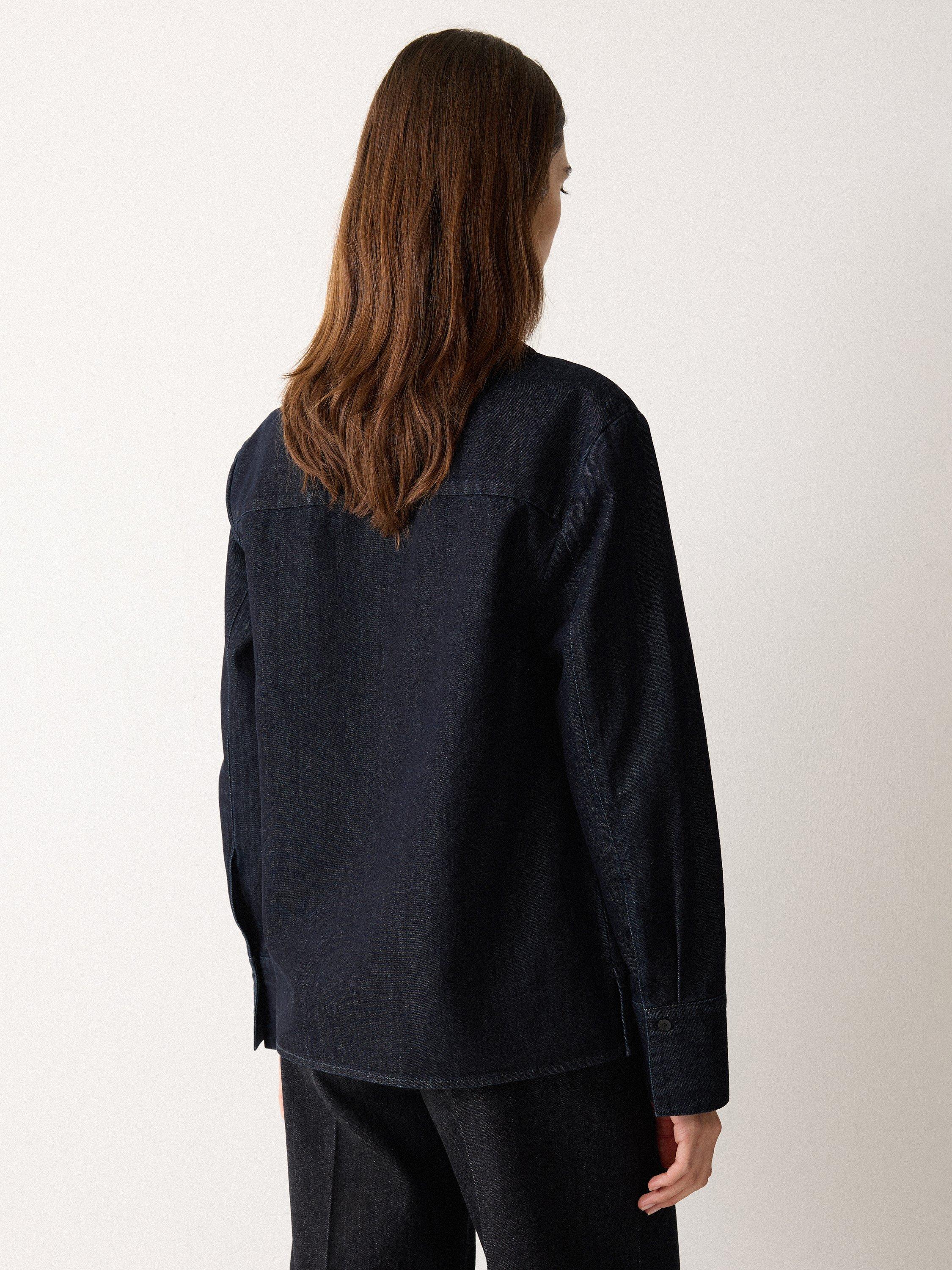 Product image 2 of 5, which shows Jigsaw Denim Tunic Shirt, Indigo, 6