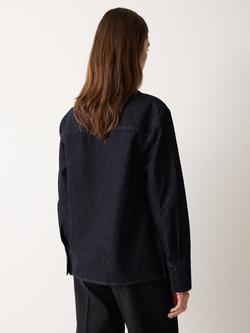 Jigsaw Denim Tunic Shirt, Indigo - view 2, Indigo