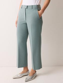 Jigsaw Elm High Rise Crepe Trousers, Blue, Blue