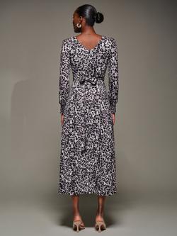 Jolie Moi Animal Print Belted Jersey Maxi Dress, Multi - view 2, Multi