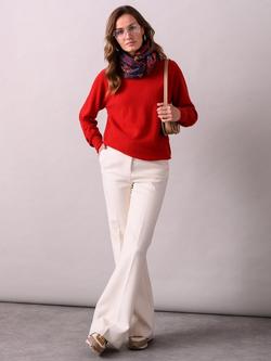 Celtic & Co. Slash Neck Pure Wool Jumper, Pillarbox Red, Pillarbox Red