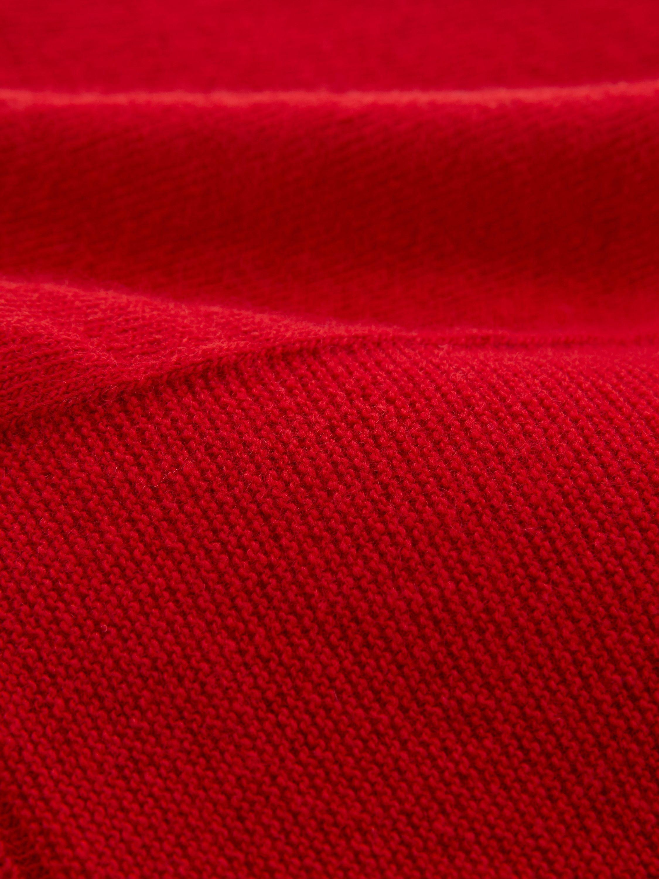 Product image 4 of 6, which shows Celtic & Co. Slash Neck Pure Wool Jumper, Pillarbox Red, XS