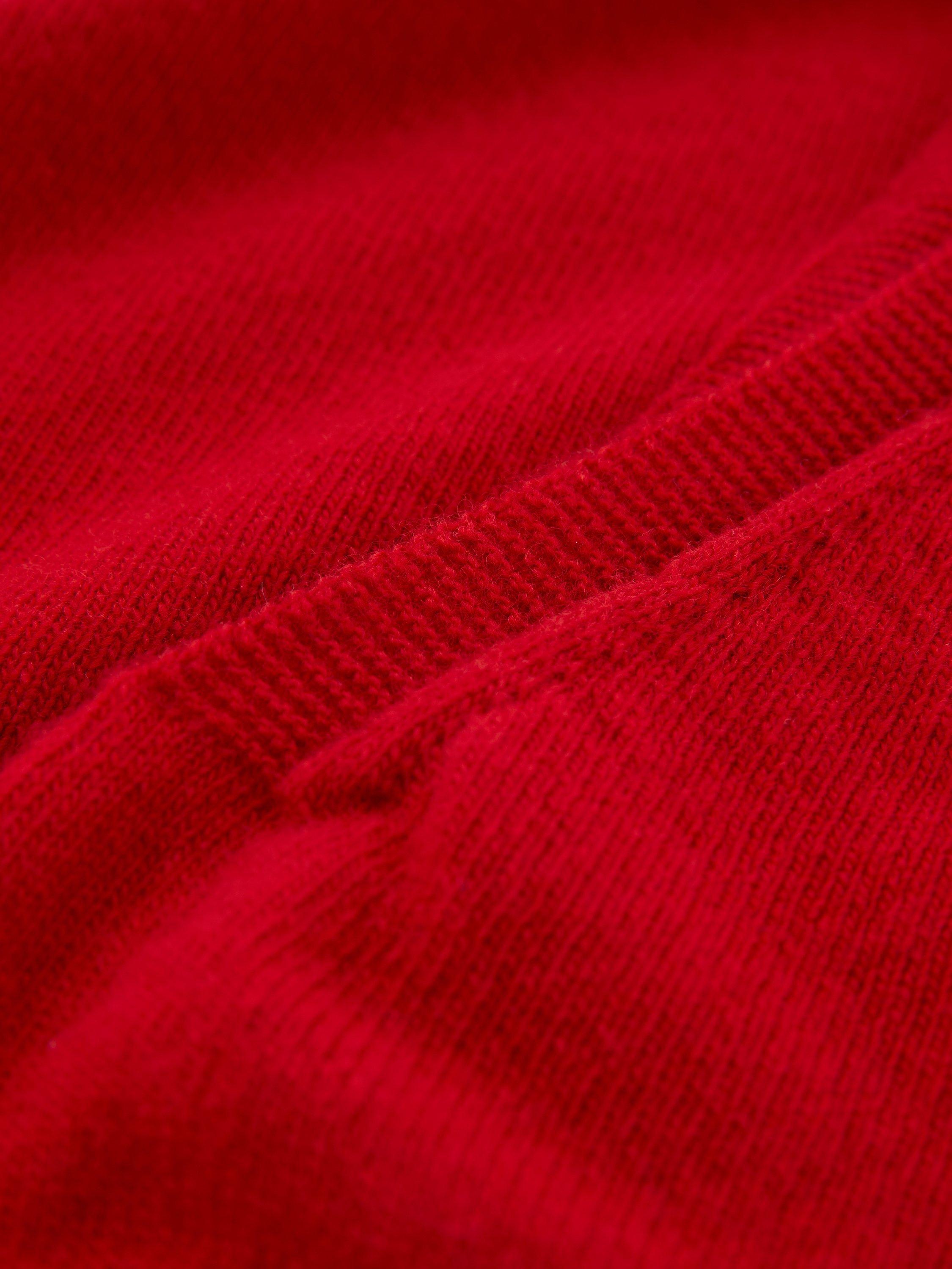 Product image 5 of 6, which shows Celtic & Co. Slash Neck Pure Wool Jumper, Pillarbox Red, XS