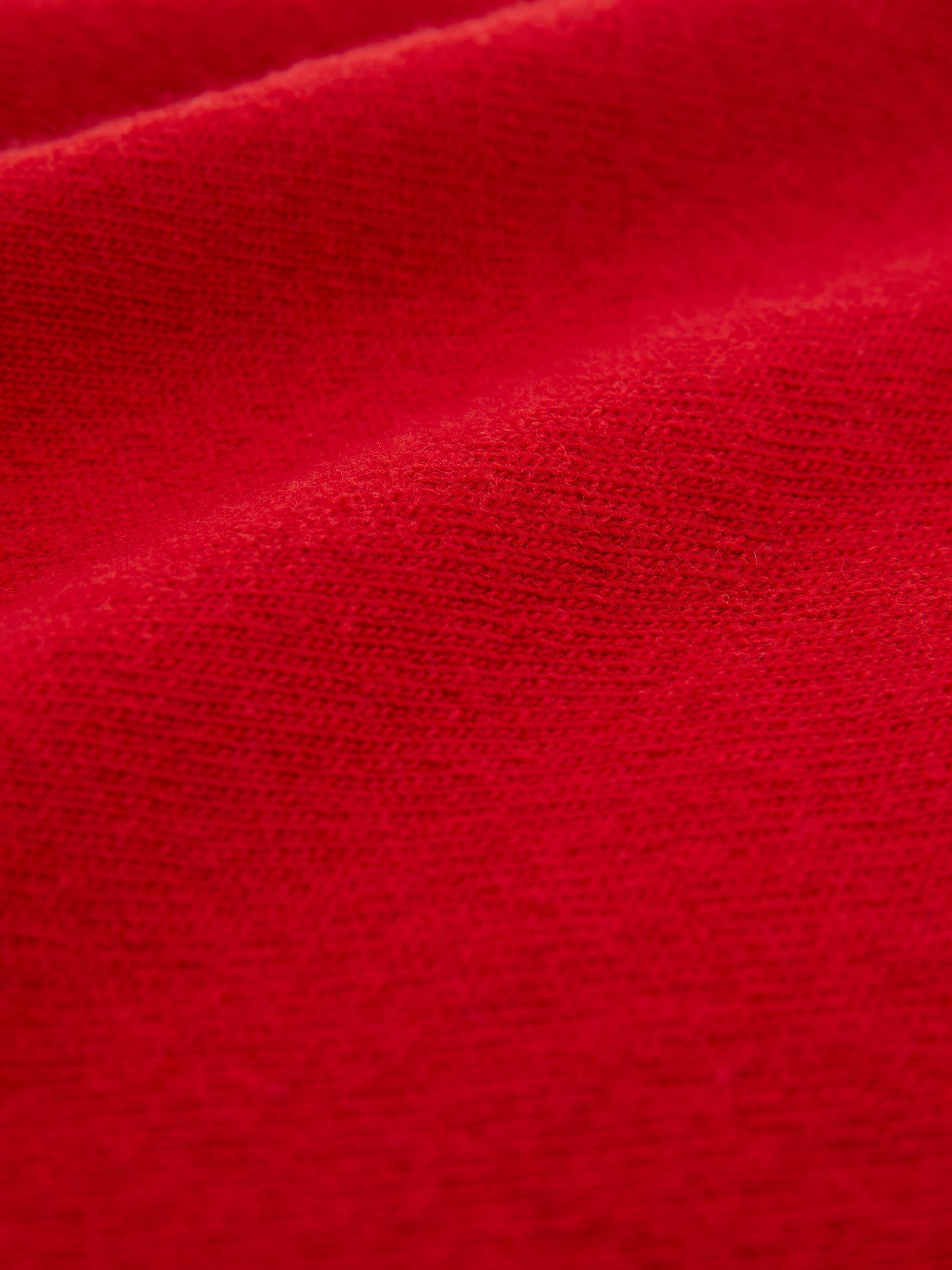 Product image 6 of 6, which shows Celtic & Co. Slash Neck Pure Wool Jumper, Pillarbox Red, XS