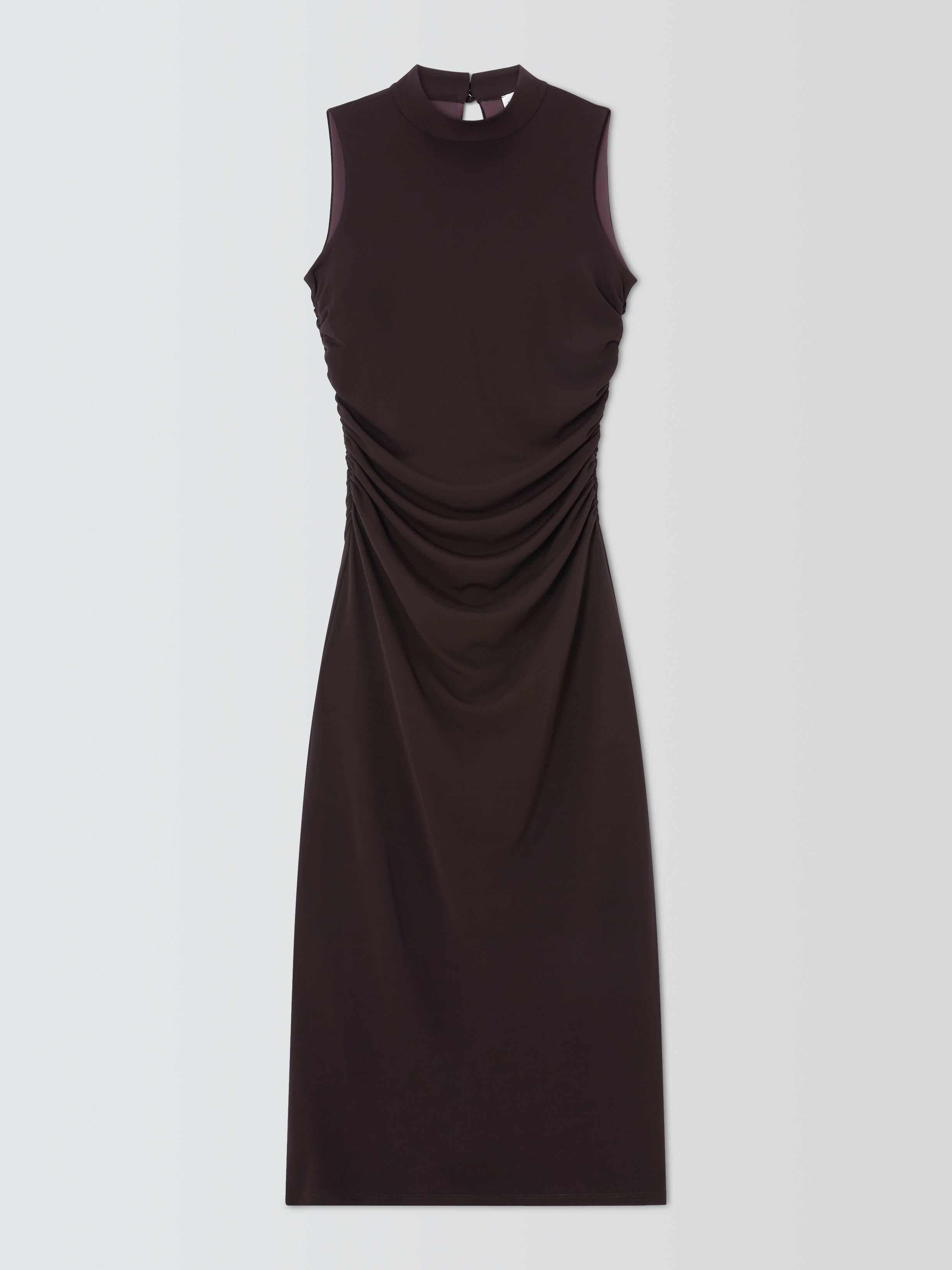 Product image 1 of 1, which shows Marella Mirra Ruched Dress, Dark Violet, XS