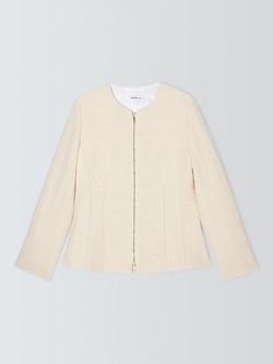 Marella Lonza Collarless Jacket, Cream, Cream