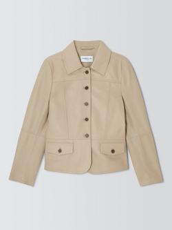 Marella Finale Leather Jacket, Sand, Sand