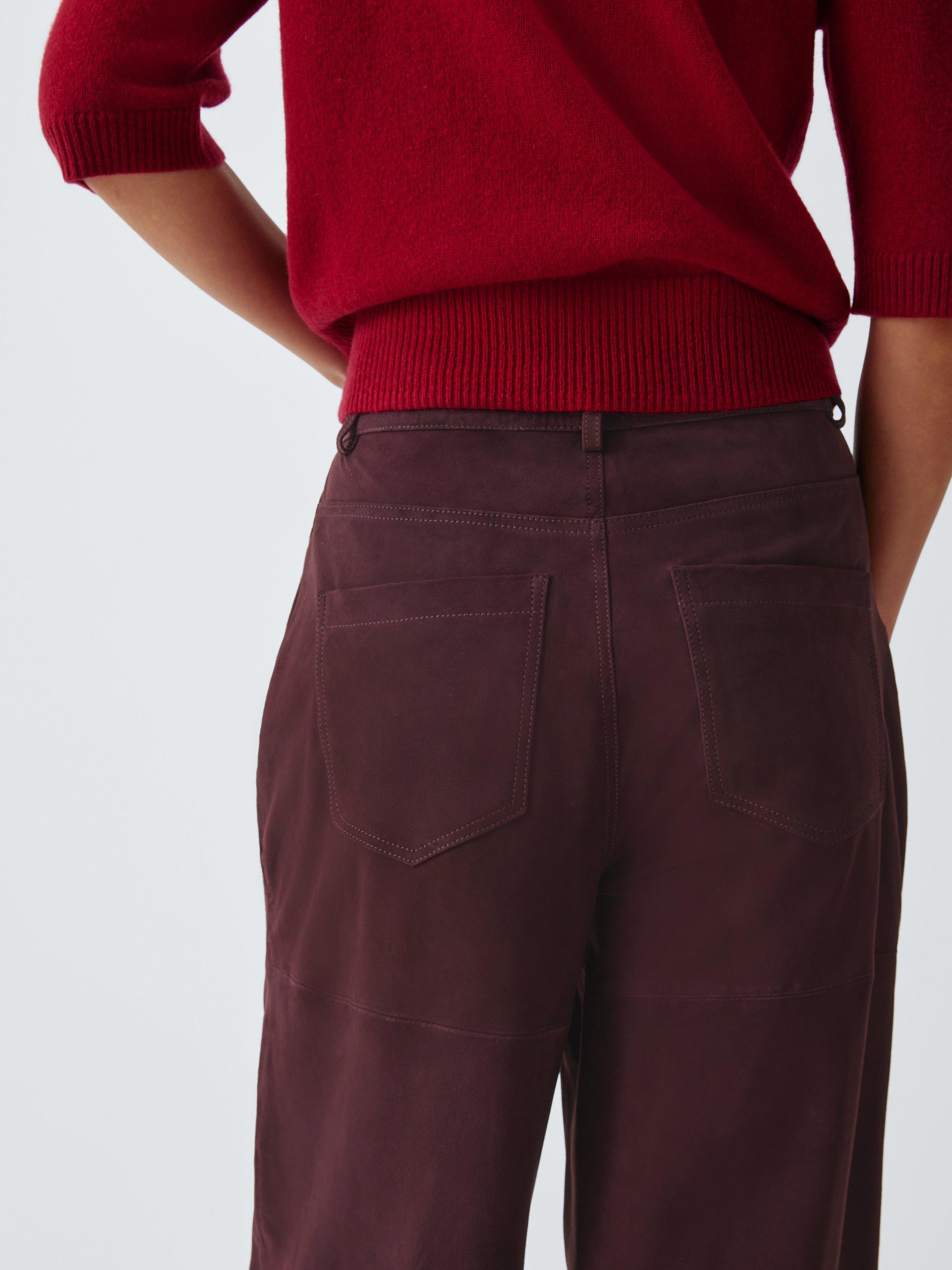 Product image 6 of 6, which shows Marella Scoglio Pure Suede Shorts, Dark Purple, 6