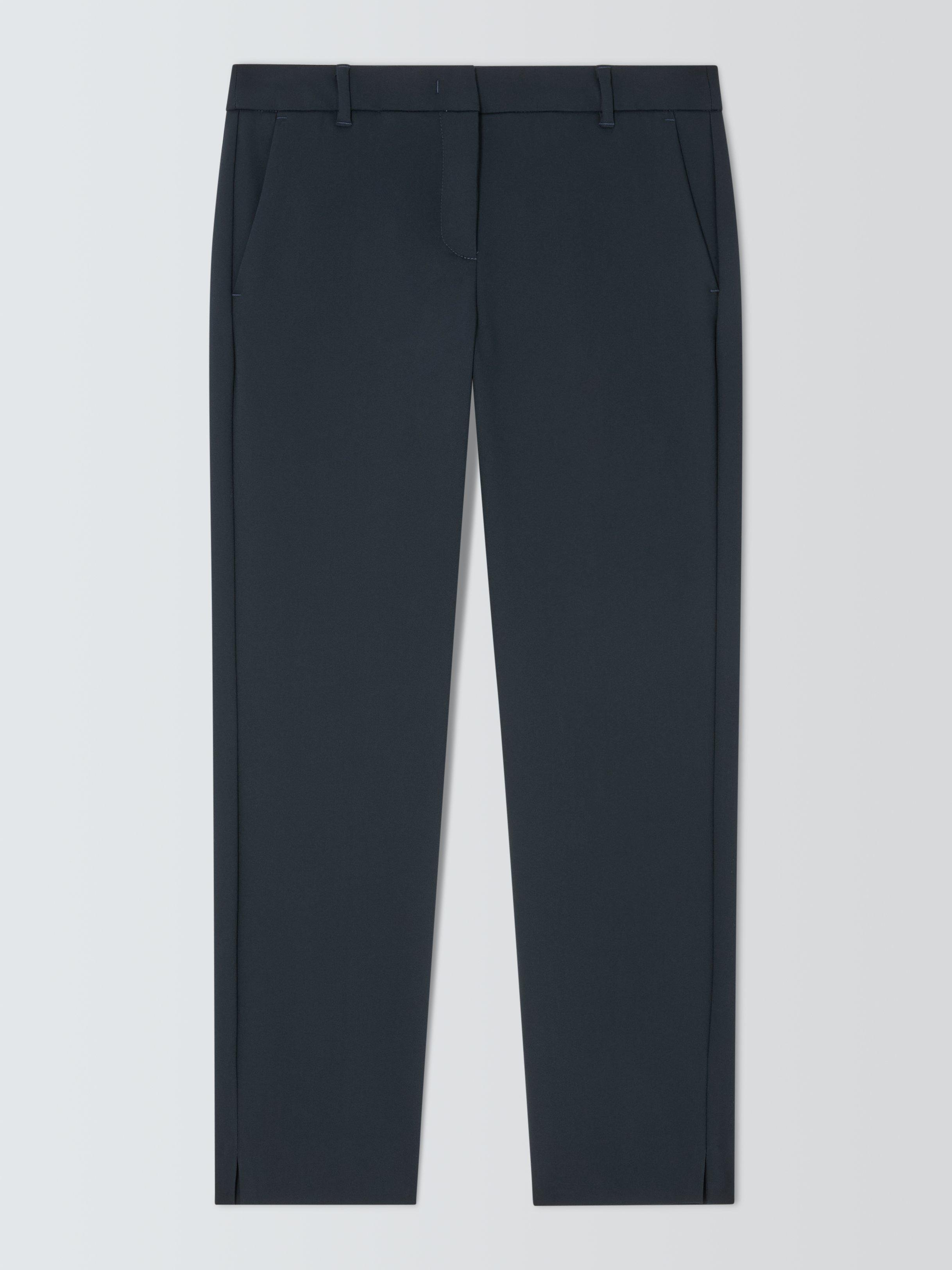 Product image 1 of 1, which shows Marella Tailored Stretch Cotton Blend Trousers, Navy, 6