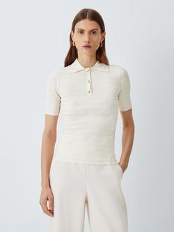 Marella Legno Polo Shirt, Cream, Cream