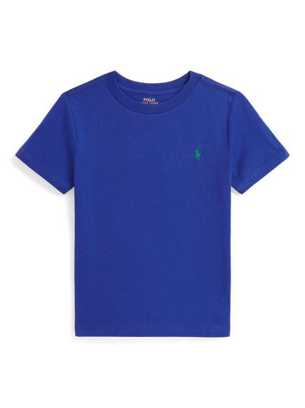 Ralph Lauren Kids' Cotton Logo Short Sleeve Crew Neck T-Shirt, New Sapphire