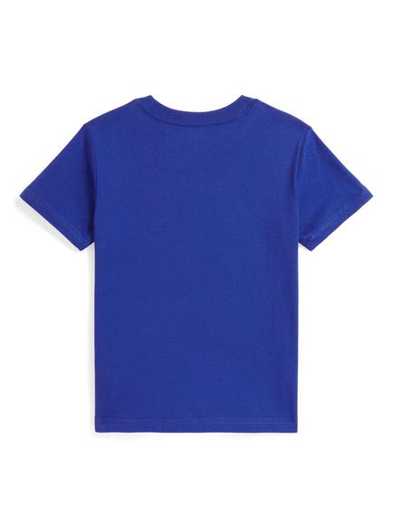 Ralph Lauren Kids' Cotton Logo Short Sleeve Crew Neck T-Shirt - view 2, New Sapphire