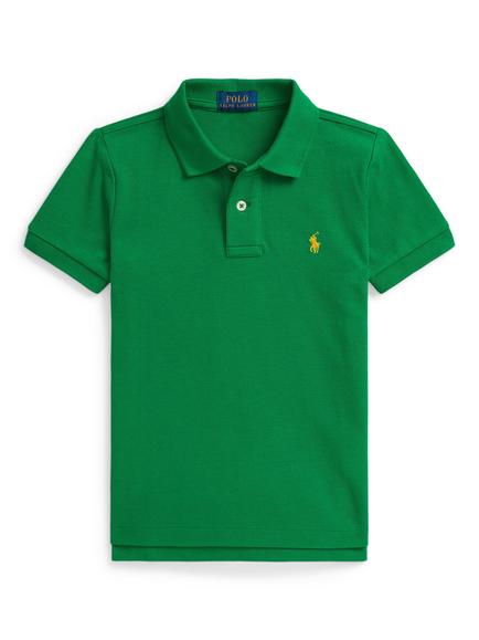 Ralph Lauren Kids' Cotton Logo Short Sleeve Polo Shirt, Cruise Green