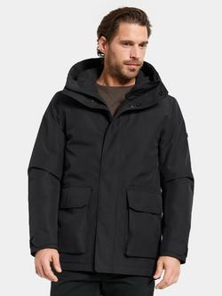 Didriksons Liam Waterproof Padded Hooded Parka Coat, Black