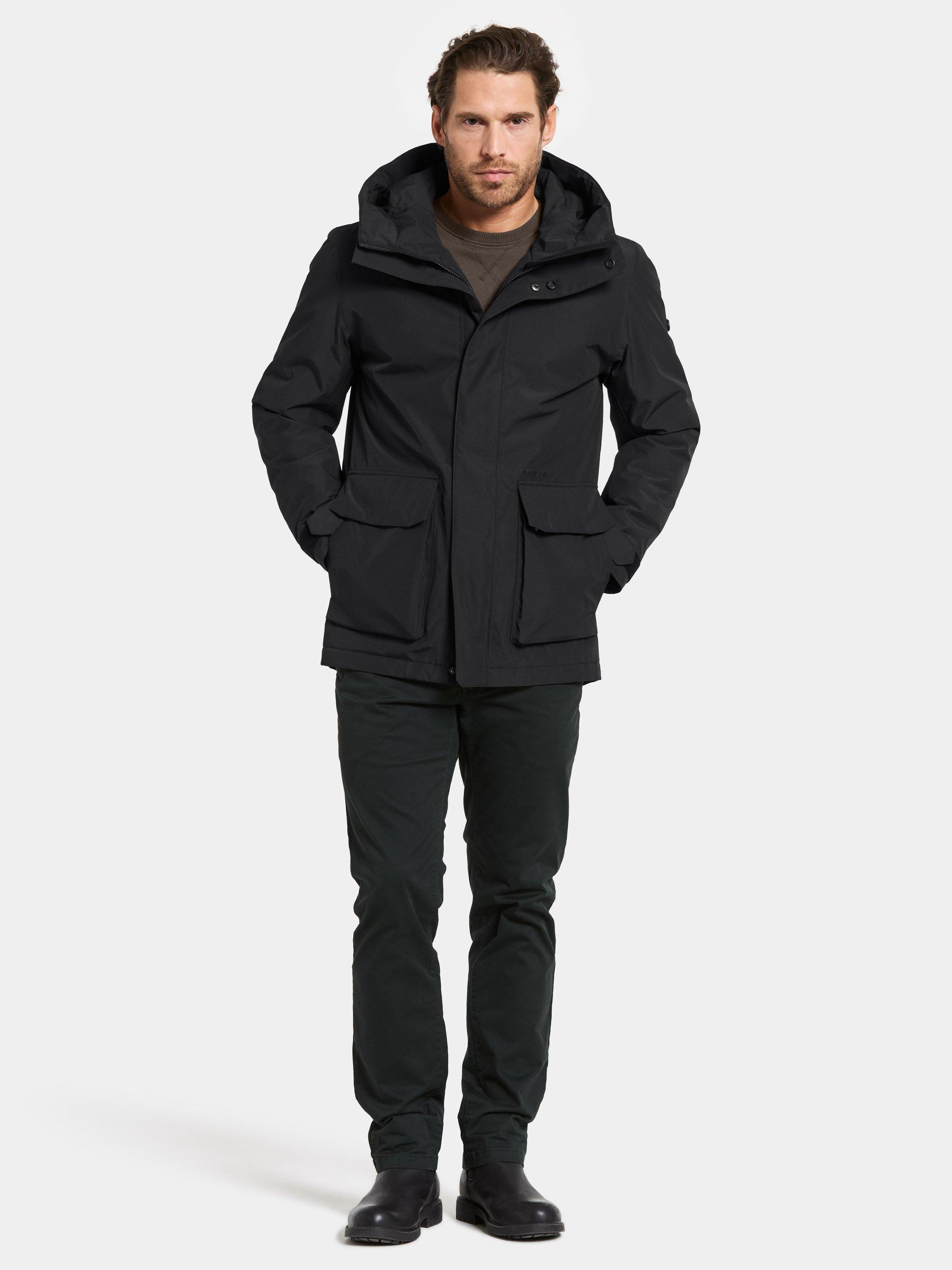 Product image 2 of 11, which shows Didriksons Liam Waterproof Padded Hooded Parka Coat, Black, S