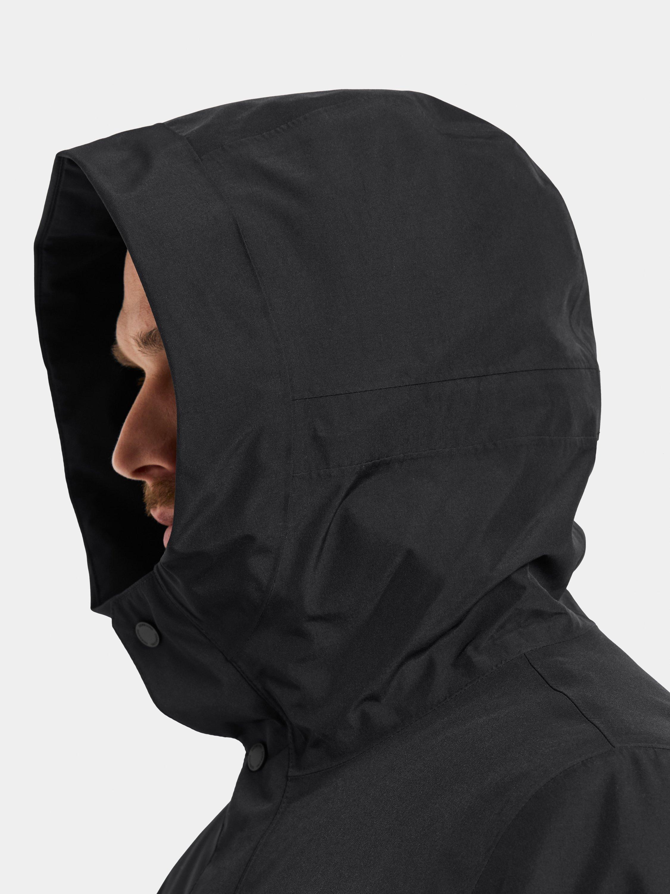 Product image 7 of 11, which shows Didriksons Liam Waterproof Padded Hooded Parka Coat, Black, S