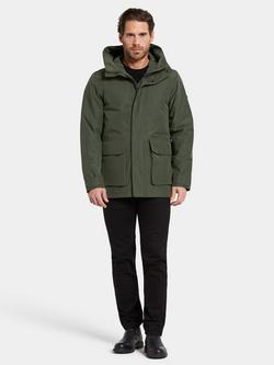 Didriksons Liam Waterproof Padded Hooded Parka Coat, Deep Green