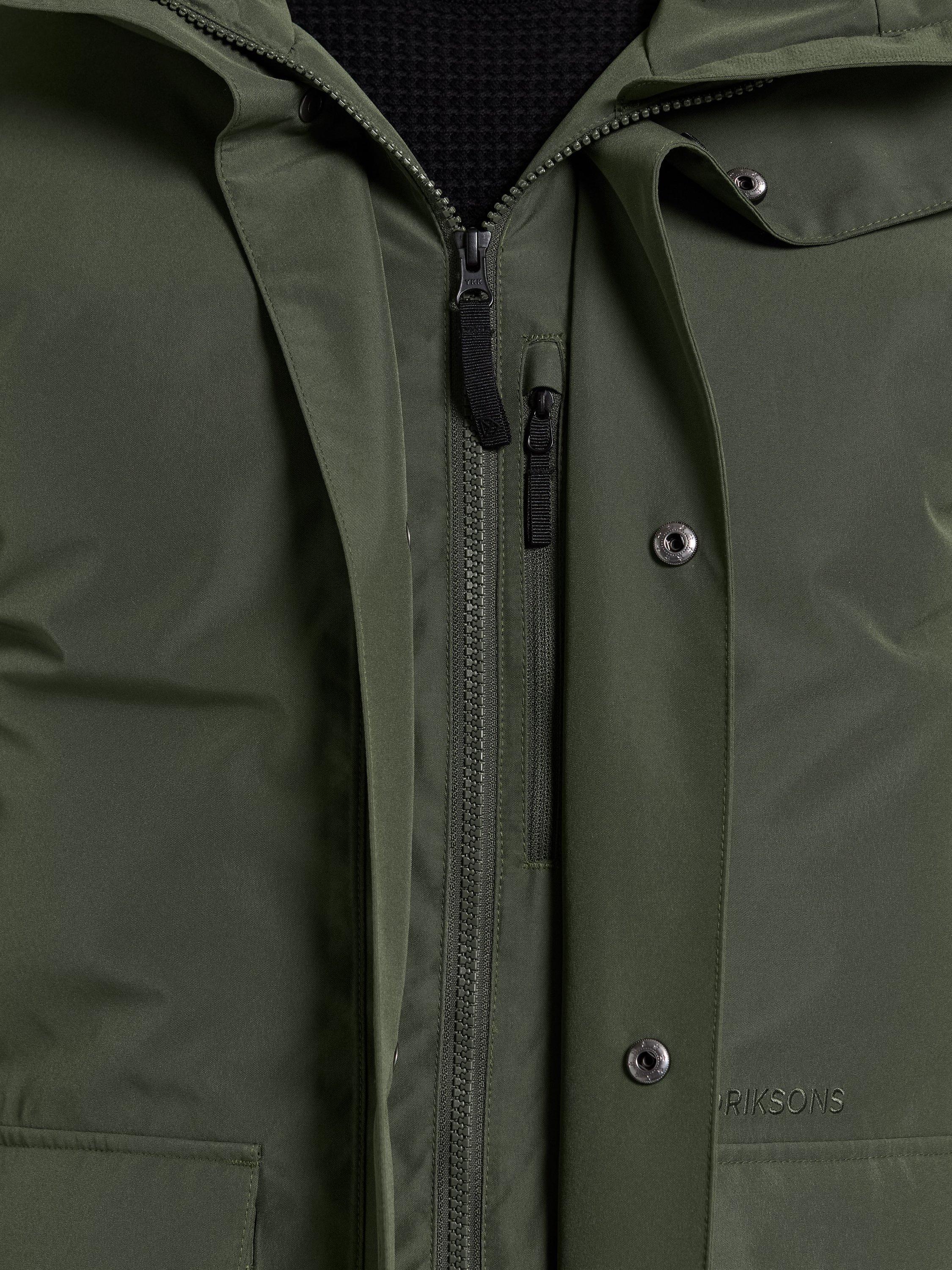 Product image 7 of 11, which shows Didriksons Liam Waterproof Padded Hooded Parka Coat, Deep Green, S