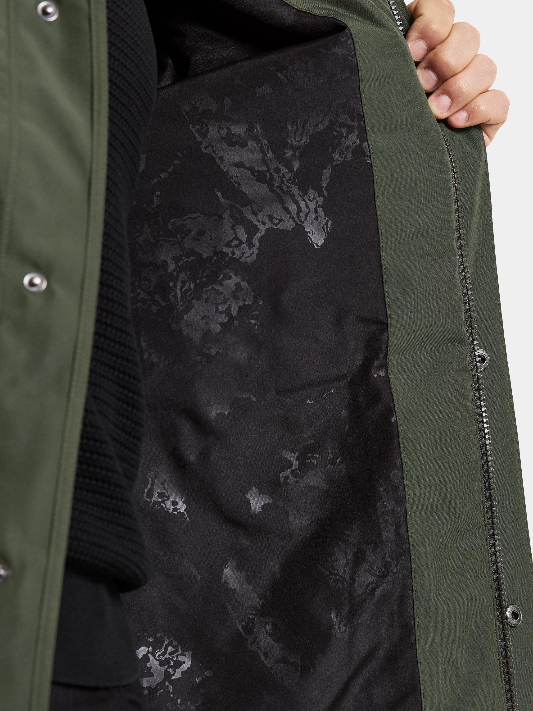 Product image 9 of 11, which shows Didriksons Liam Waterproof Padded Hooded Parka Coat, Deep Green, S