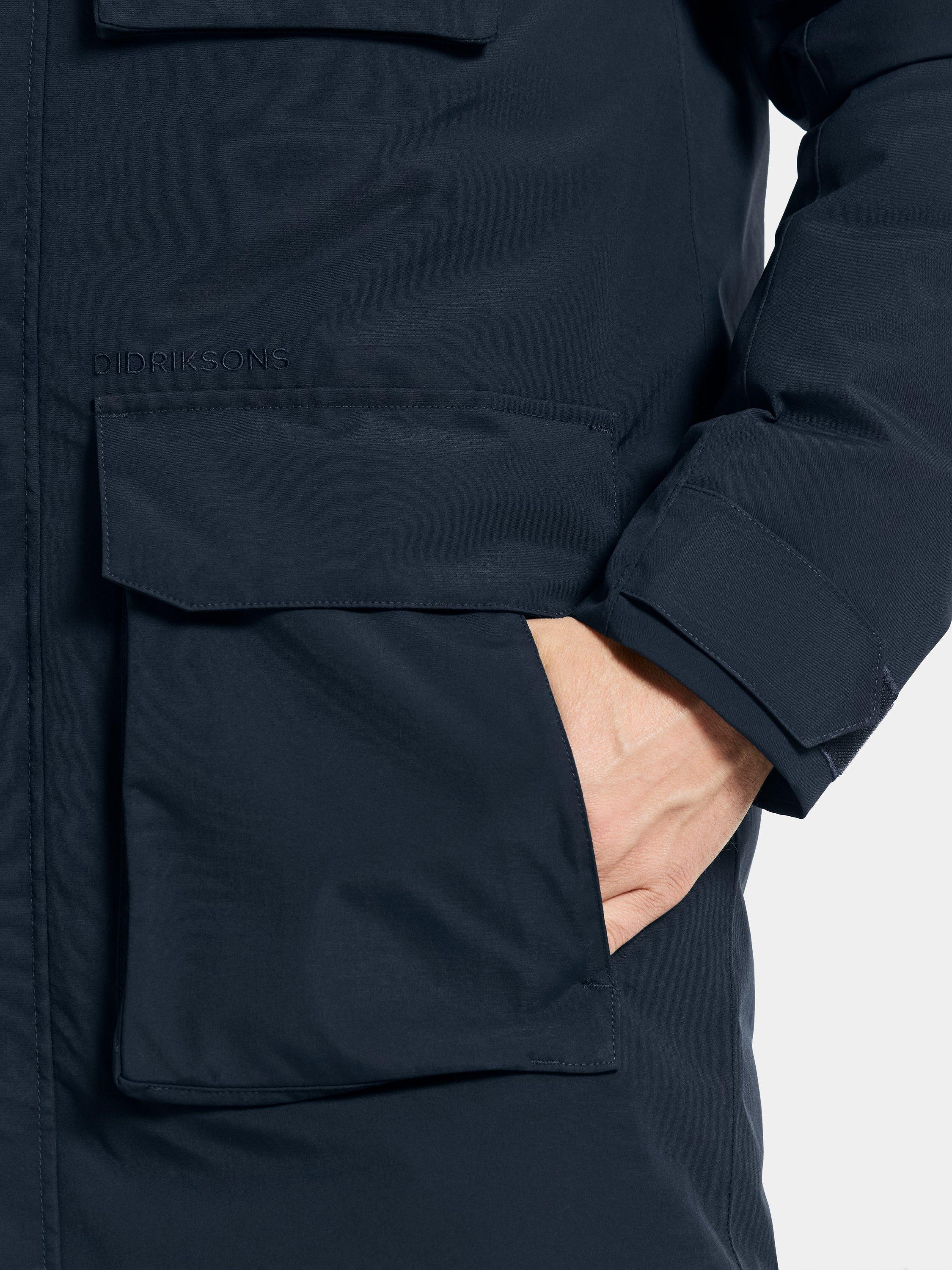 Product image 6 of 11, which shows Didriksons Aiden Water and Windproof Parka, Dark Night Blue, S