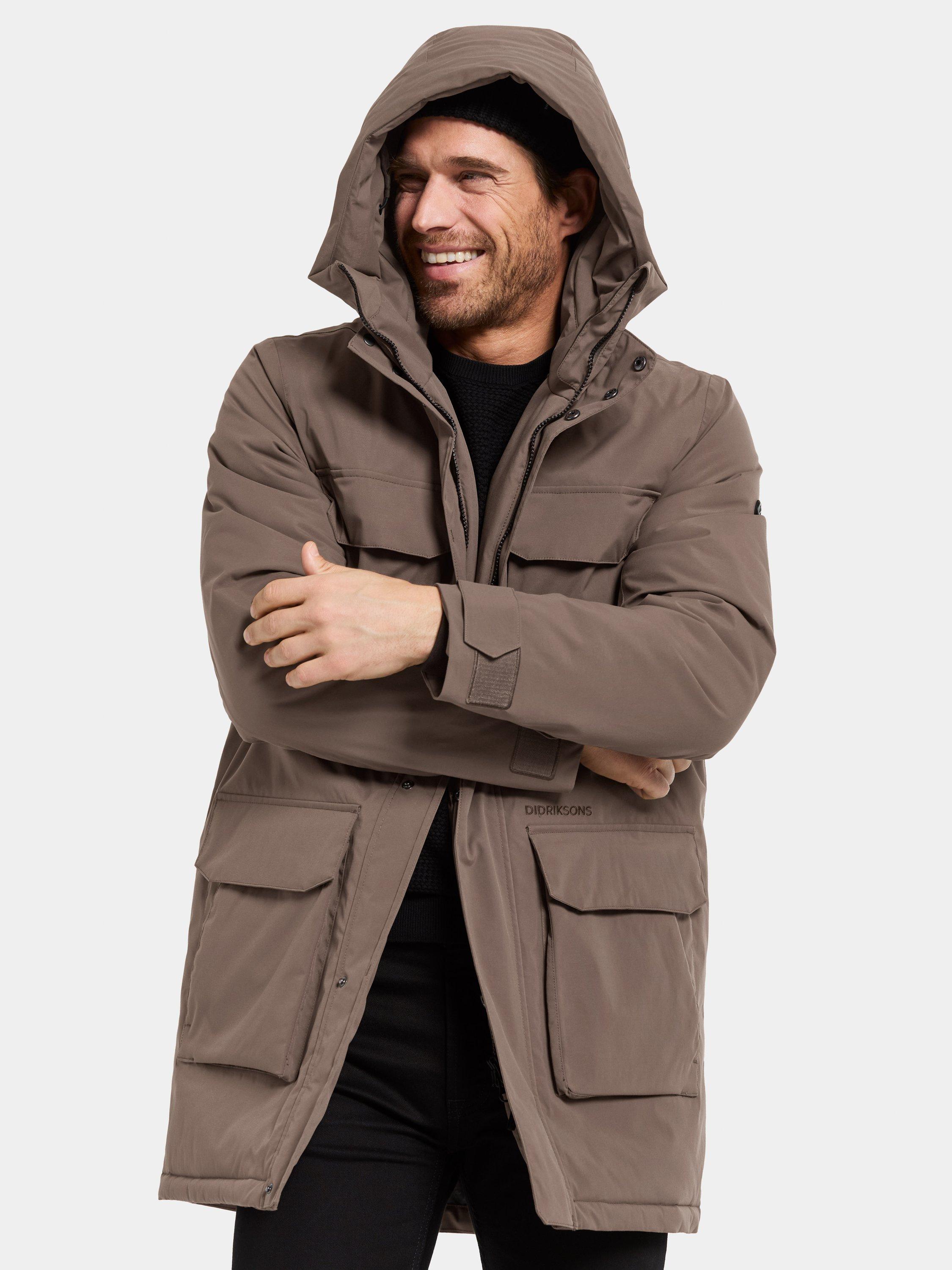 Product image 1 of 10, which shows Didriksons Aiden Water and Windproof Parka, Mocha Brown, S