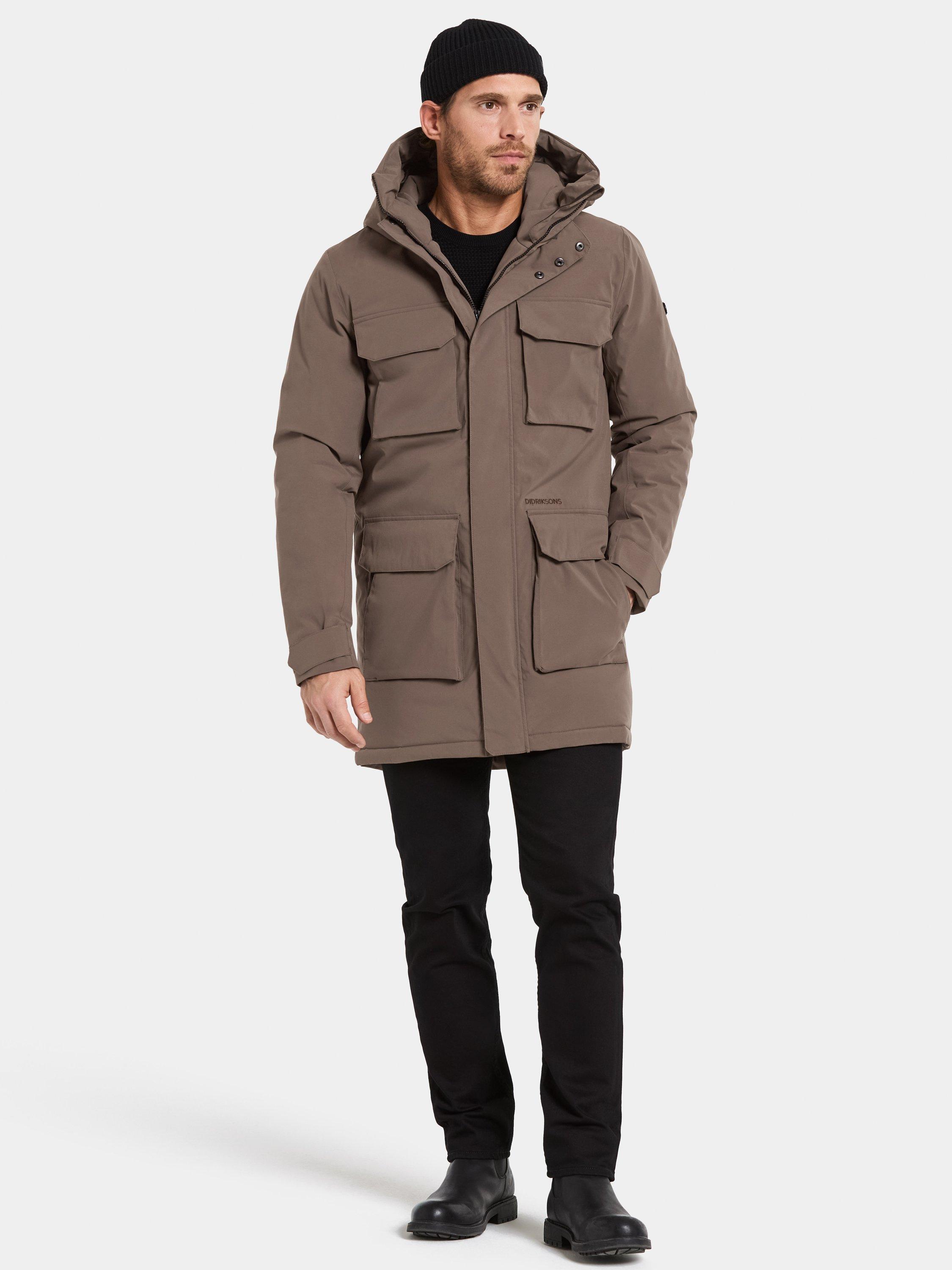 Product image 2 of 10, which shows Didriksons Aiden Water and Windproof Parka, Mocha Brown, S