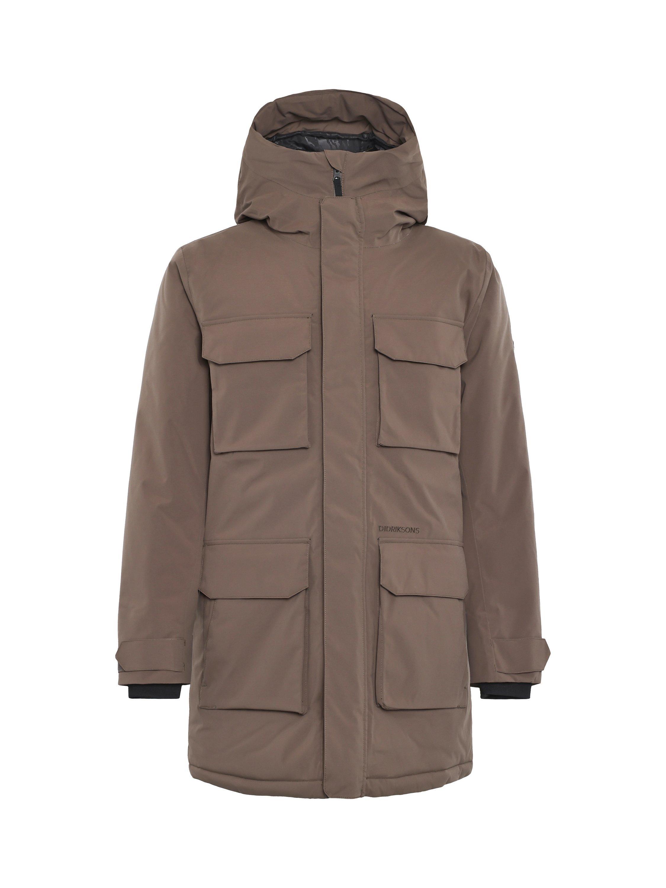 Product image 9 of 10, which shows Didriksons Aiden Water and Windproof Parka, Mocha Brown, S