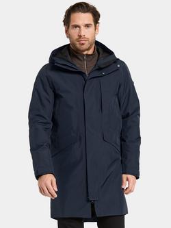 Didriksons Kenny Waterproof Padded Hooded Parka Coat, Dark Night Blue