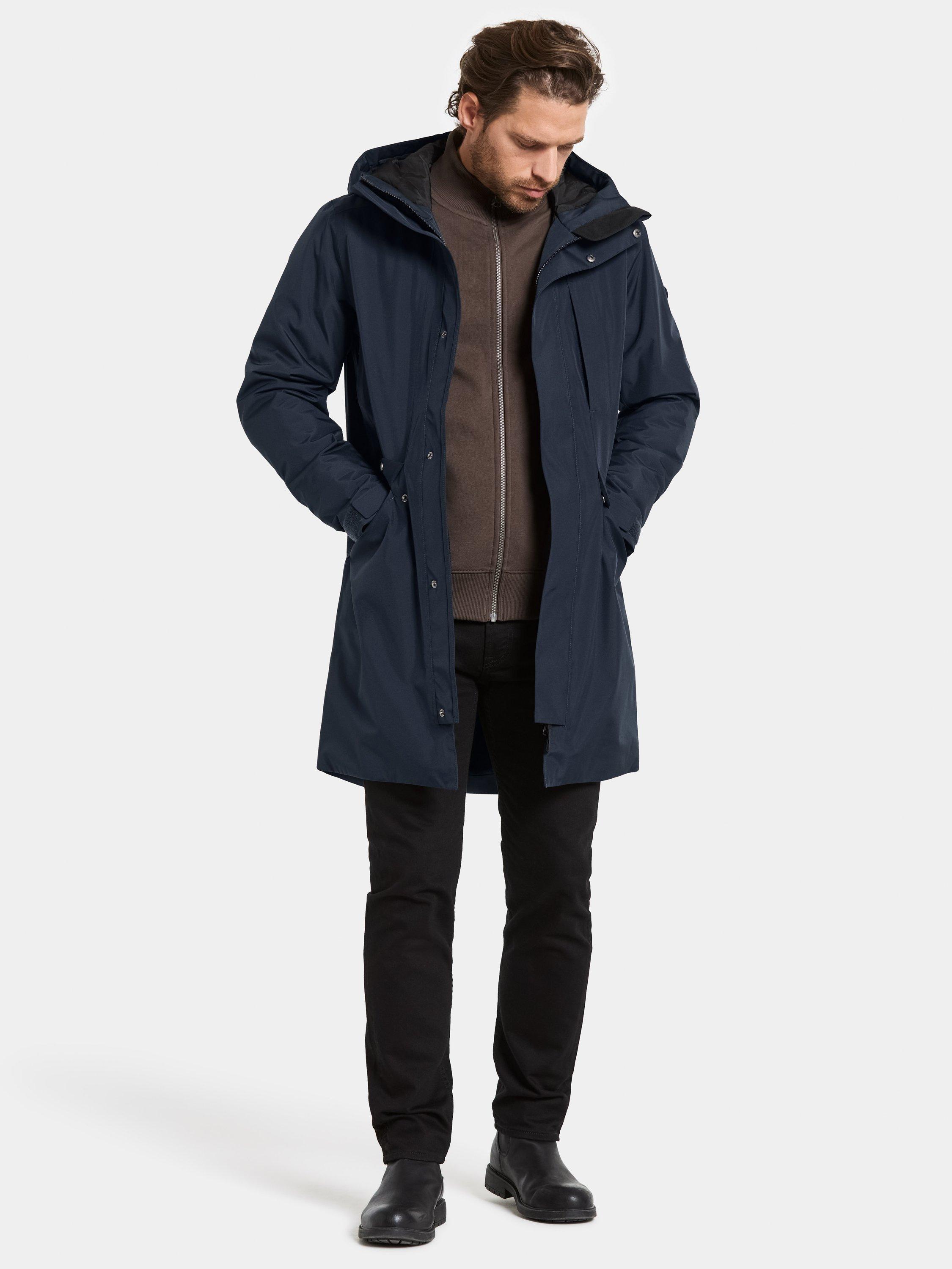 Product image 2 of 10, which shows Didriksons Kenny Waterproof Padded Hooded Parka Coat, Dark Night Blue, S