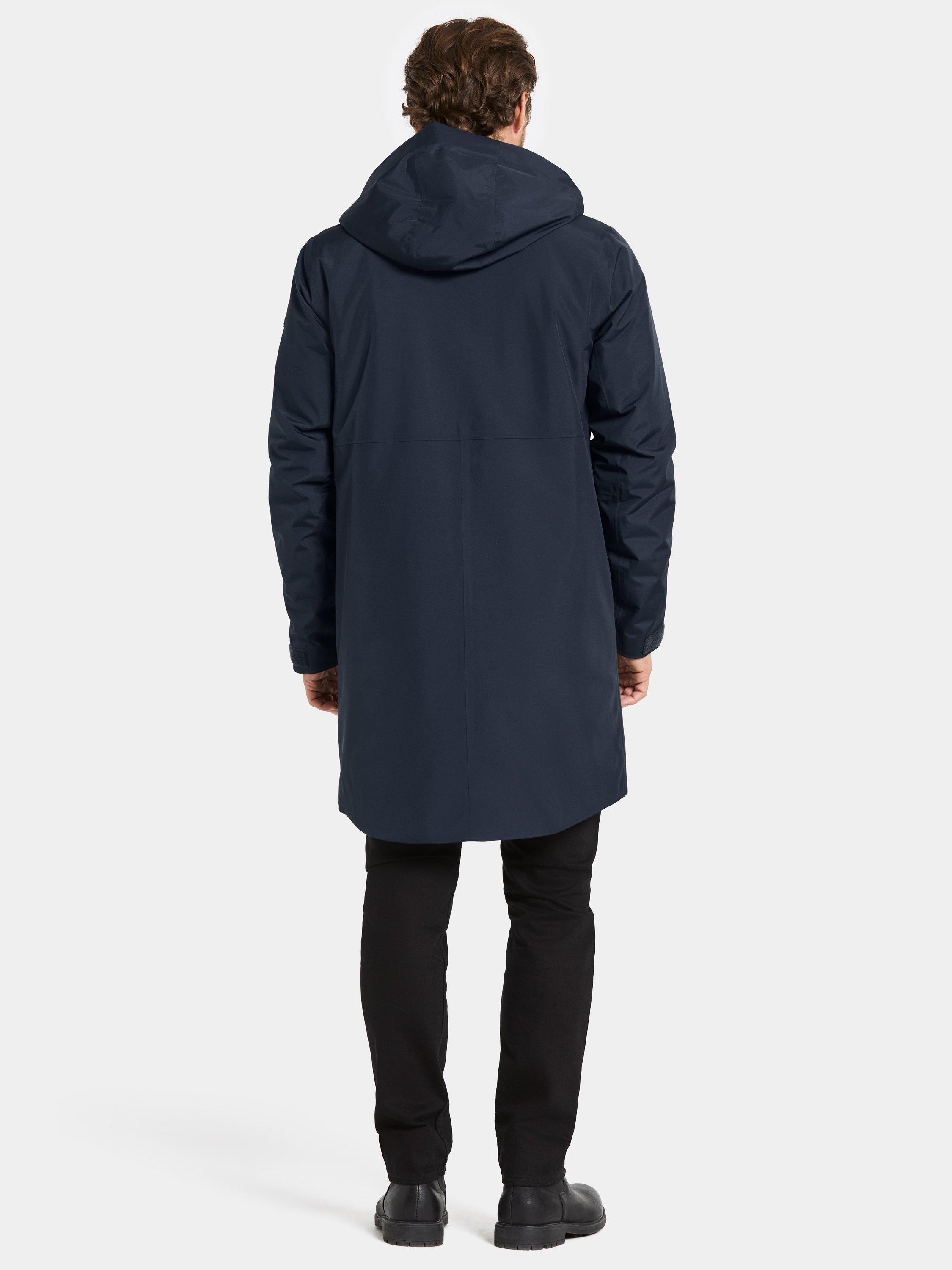 Product image 4 of 10, which shows Didriksons Kenny Waterproof Padded Hooded Parka Coat, Dark Night Blue, S