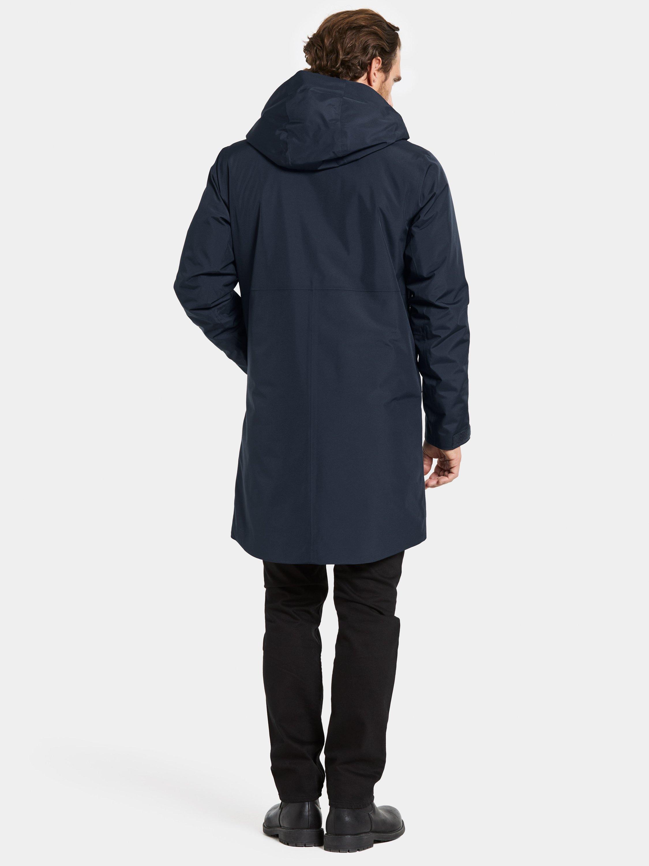 Product image 5 of 10, which shows Didriksons Kenny Waterproof Padded Hooded Parka Coat, Dark Night Blue, S