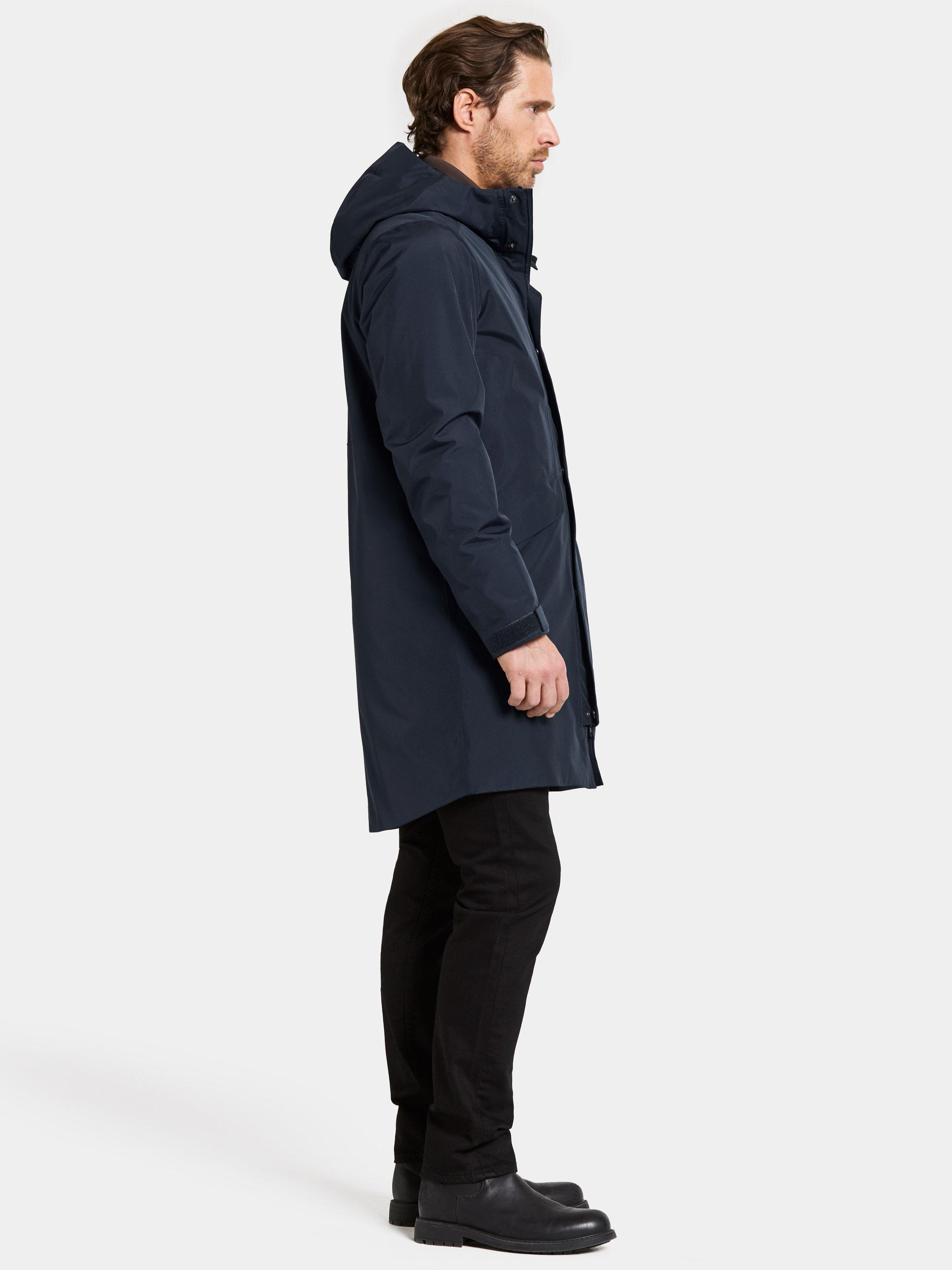 Product image 6 of 10, which shows Didriksons Kenny Waterproof Padded Hooded Parka Coat, Dark Night Blue, S