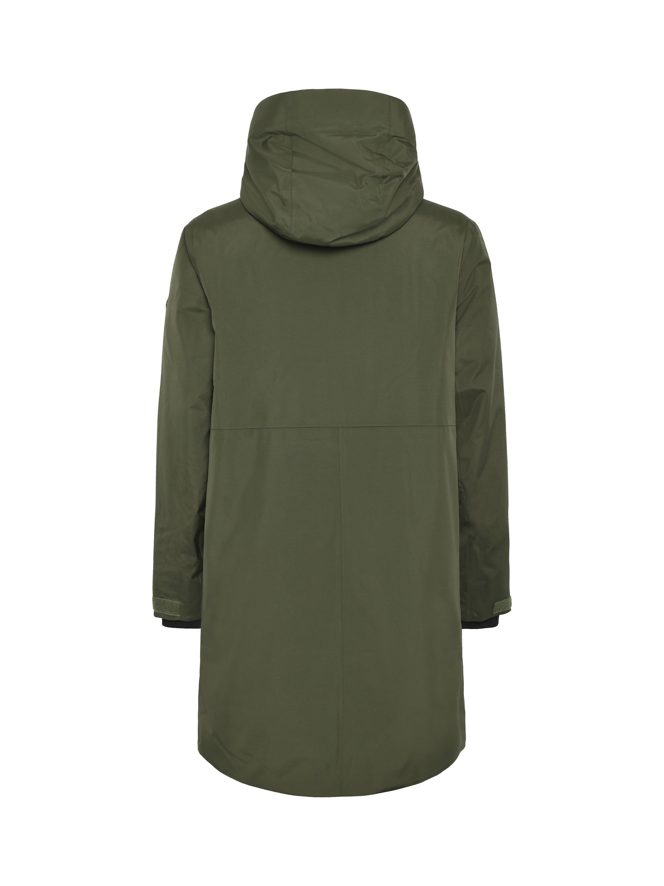 Product image 11 of 11, which shows Didriksons Kenny Waterproof Padded Hooded Parka Coat, Deep Green, S