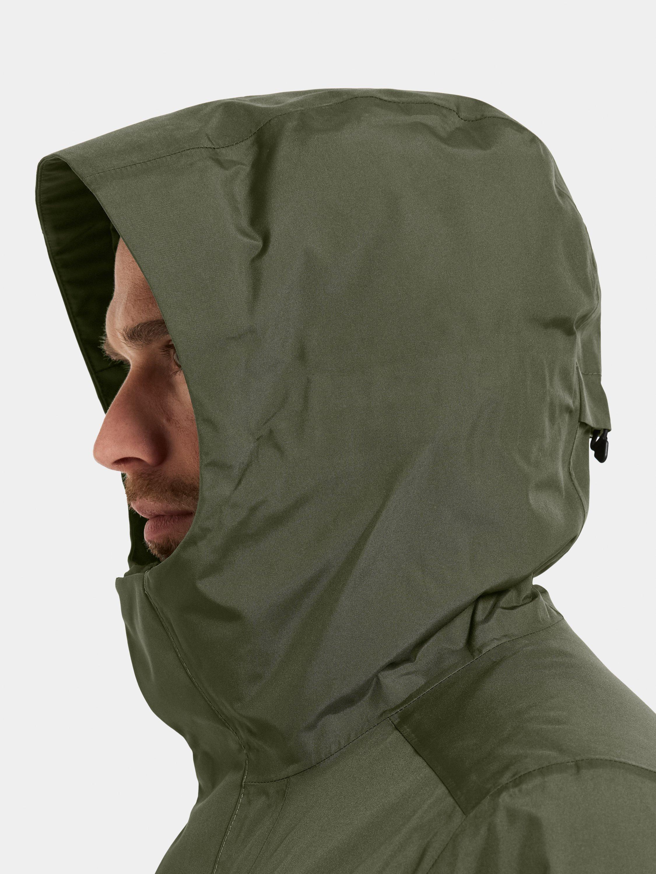 Product image 6 of 11, which shows Didriksons Kenny Waterproof Padded Hooded Parka Coat, Deep Green, S