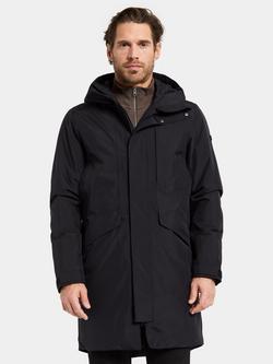 Didriksons Kenny Waterproof Padded Hooded Parka Coat, Black