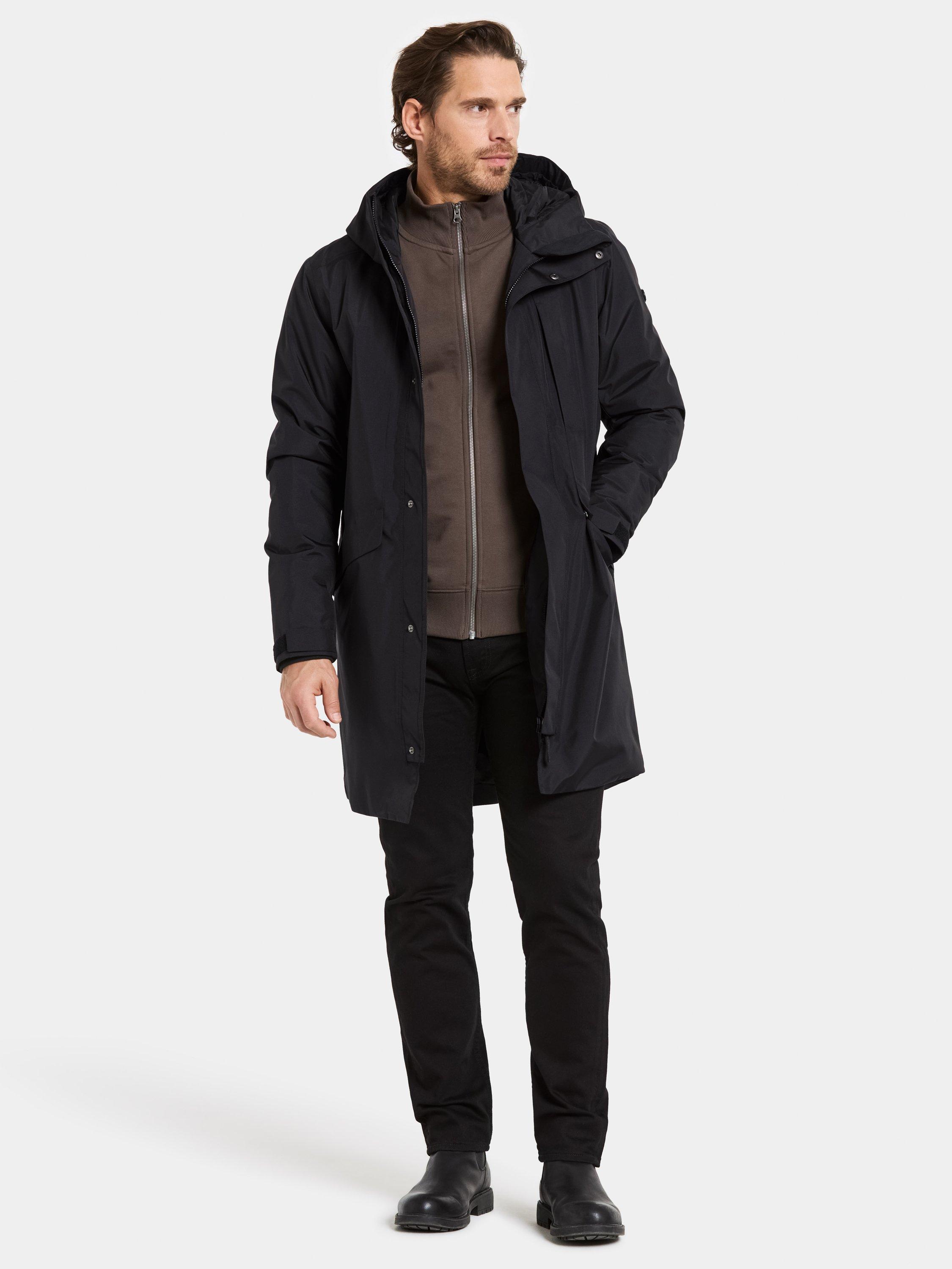 Product image 2 of 11, which shows Didriksons Kenny Waterproof Padded Hooded Parka Coat, Black, S